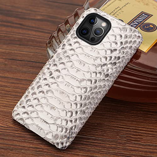 Schlangenmuster Leder Handyhülle für iPhone 13 Pro Max 12 Mini 11 12 Pro Max X XS Max XR 6 6s 7 8 Plus SE 2020 Hülle,Pythonbauch,iPhone 13 Pro(6.1) von WGOUT