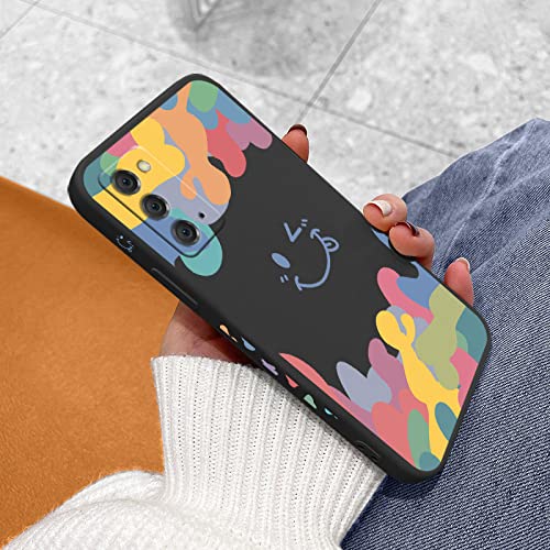 Smiley Hülle für Samsung Galaxy S21 S20 FE S10 Note 20 10 Ultra Plus A72 A52 A42 A32 A71 A51 A41 A31 A21S Stoßfeste Handyhülle,Schwarz,Für Note20 von WGOUT