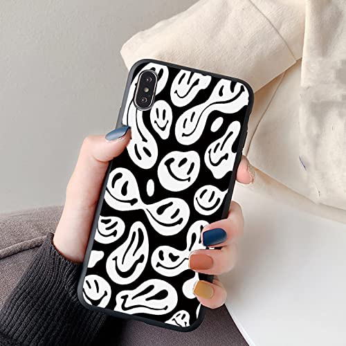 Twisted Smiley Face Handyhülle für iPhone 6s 7 8 Plus SE 2020 12 Mini 11 pro max X XR XS Max Weiche Silikonhülle Fundas,schwarz Smile weiß,Für iPhone 8 Plus Twisted Smiley Face Handyhülle für iPhone 6s 7 8 Plus SE 2020 12 Mini 11 pro max X XR XS Max Weiche Silikonhülle Fundas,schwarz Smile weiß,Für iPhone 8 Plus von WGOUT