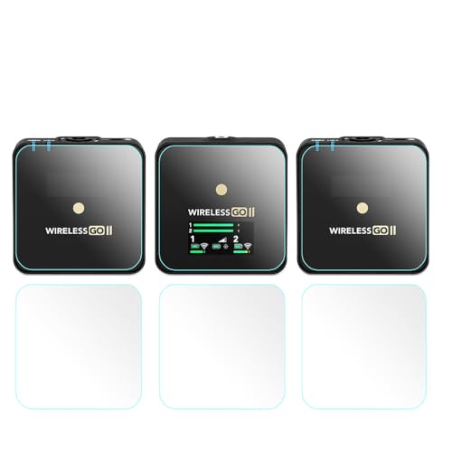 WH1916 Glas-Displayschutzfolie kompatibel für Rode Wireless GO II/Mark I Mikrofon (6 Stück),9H gehärtetes Glas, blasenfrei, kratzfest, Anti-Fingerabdruck, ultraklar von Komet