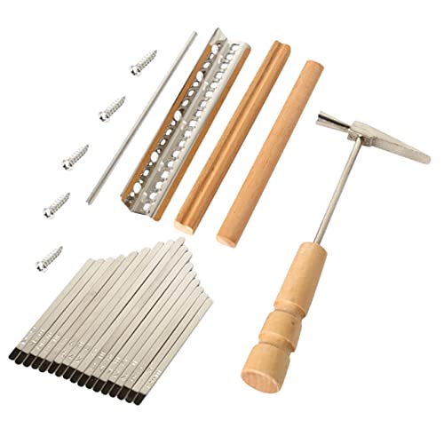 WHAMVOX 1Satz Kalimba DIY Set mit Tasten Handgemachtes Kalimba Zubehör Reparatur von Daumenklavieren Stimmhammer und Präzisen für Anfänger und Fortgeschrittene von WHAMVOX