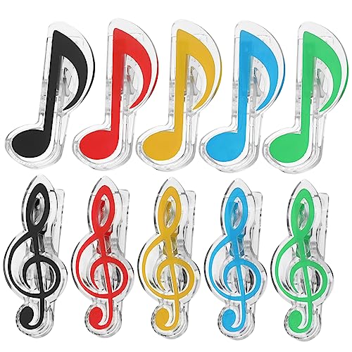 WHAMVOX 20 Stück Musiknotenordner Lesezeichen Für Musikbuch Musikklammern Seitenhalter Musik Büroklammerhalter Musikgeschenke Lesezeichen Für Musik Büroklammern Lesezeichen von WHAMVOX
