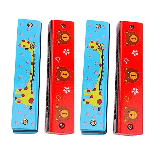 WHAMVOX 4Stücke Hölzerne Mundharmonika Zweireihig Musikspielzeug für Fördert die Musikalische Entwicklung Kompakte Sicher und Langlebig Zufällige Farben WHAMVOX 4Stücke Hölzerne Mundharmonika Zweireihig Musikspielzeug für Fördert die Musikalische Entwicklung Kompakte Sicher und Langlebig Zufällige Farben von WHAMVOX