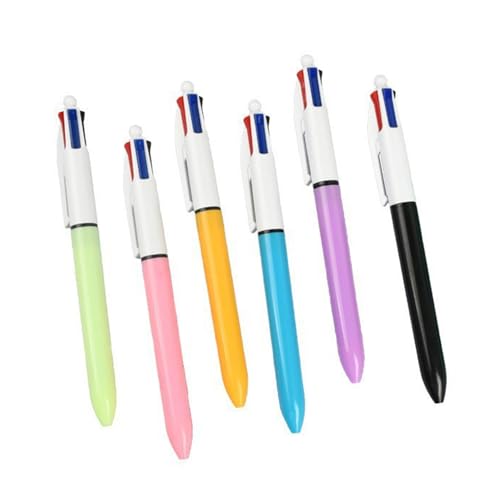 6 Stück Shuttle Pen 1,0 mm Kugelschreiber 4 in 1 einziehbarer Kugelschreiber Mehrfarbiger Stift Schreibwerkzeug für Schüler 6 Stück Shuttle Pen 1,0 mm Kugelschreiber 4 in 1 einziehbarer Kugelschreiber Mehrfarbiger Stift Schreibwerkzeug für Schüler von WHFCBJBW