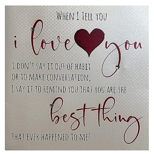 WHITE COTTON CARDS Code xvls12 groß I Love You. You Are The Best Thing, DASS jemals passiert to me, handgemachte Karte von WHITE COTTON CARDS