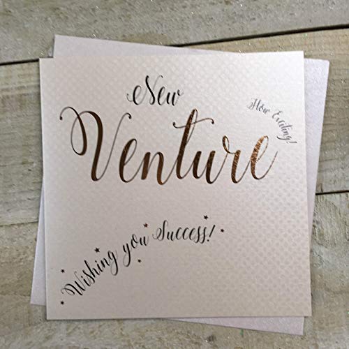 WHITE COTTON CARDS Exciting New Venture Karte – folierte New Venture B194 von WHITE COTTON CARDS