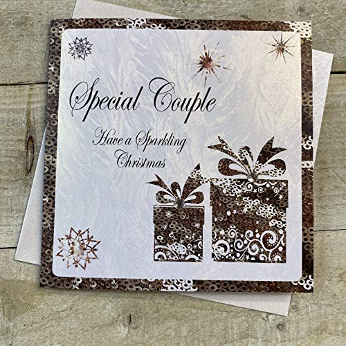 White Cotton Cards C2-SC Weihnachtskarte"Special Couple Have a Sparkling Christmas", handgemacht von WHITE COTTON CARDS