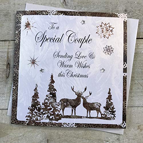 White Cotton Cards C5-SC Weihnachtskarte, Aufschrift"To a Special Couple", handgemacht von WHITE COTTON CARDS