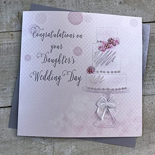 White Cotton Cards Hochzeitskarte mit Aufschrift Congratulations on your Daughters von WHITE COTTON CARDS
