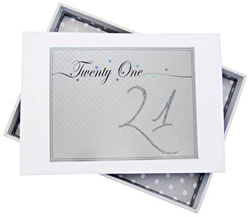 White Cotton Cards LLN21T Mini-Fotoalbum zum 21. Geburtstag "Twenty One Holographisch, Sparkly" White Cotton Cards LLN21T Mini-Fotoalbum zum 21. Geburtstag "Twenty One Holographisch, Sparkly" von WHITE COTTON CARDS