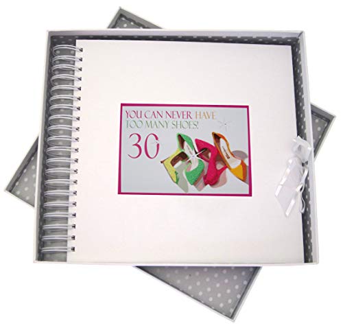 White Cotton Cards NSH30C Geburtstagskarte und Erinnerungsalbum, Aufschrift"You can never have too many shoes", Neonfarben von WHITE COTTON CARDS