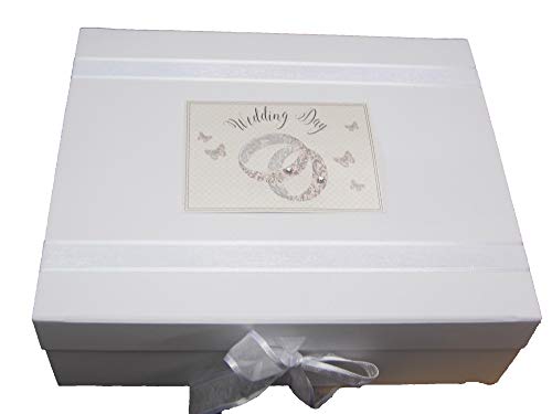 White Cotton Cards PWR2X Aufbewahrungsbox für Hochzeitsringe, groß, gemustert White Cotton Cards PWR2X Aufbewahrungsbox für Hochzeitsringe, groß, gemustert von WHITE COTTON CARDS