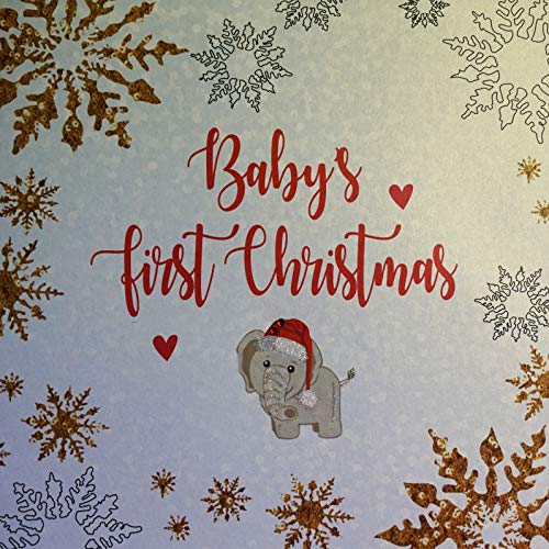 White Cotton Cards XF2-BFC Weihnachtskarte"Baby's First Christmas", handgemacht, groß von WHITE COTTON CARDS