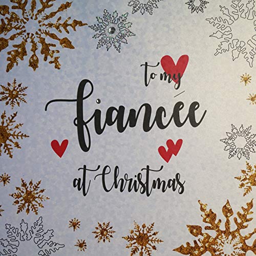 White Cotton Cards XF2-FF Weihnachtskarte, Aufschrift"To my Fiancée at Christmas", handgefertigt, groß von WHITE COTTON CARDS