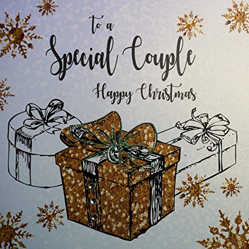 White Cotton Cards XF4-SC Weihnachtskarte"Special Couple Happy Christmas", handgemacht von WHITE COTTON CARDS