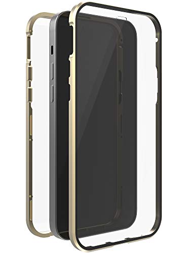 WHITE DIAMONDS - Hülle 360 Grad Glass Case Passend für Apple iPhone 12 Pro Max - Handyhülle, Magnet Verschluss, Durchsichtig, Cover (Transparent mit goldenem Rahmen) von WHITE DIAMONDS