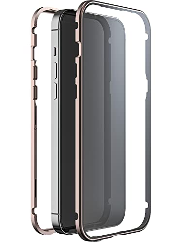 WHITE DIAMONDS - Hülle 360 Grad Glass Case Passend für Apple iPhone 14 Plus I Handyhülle, Durchsichtig, Magnet Verschluss Cover (Transparent mit goldenem Rahmen) von WHITE DIAMONDS