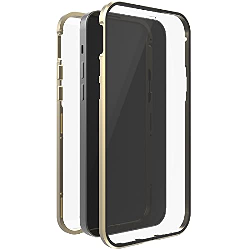 White Diamonds - Hülle 360 Grad Glass Case Passend für Apple iPhone 13 Pro I Handyhülle, Durchsichtig, Magnet Verschluss Cover (Transparent mit goldenem Rahmen) von WHITE DIAMONDS