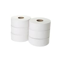 Whitebox JWH330 Toilettenpapierrolle, Jumbo, 2-lagig, 300 m, 6 Stück von WHITEBOX
