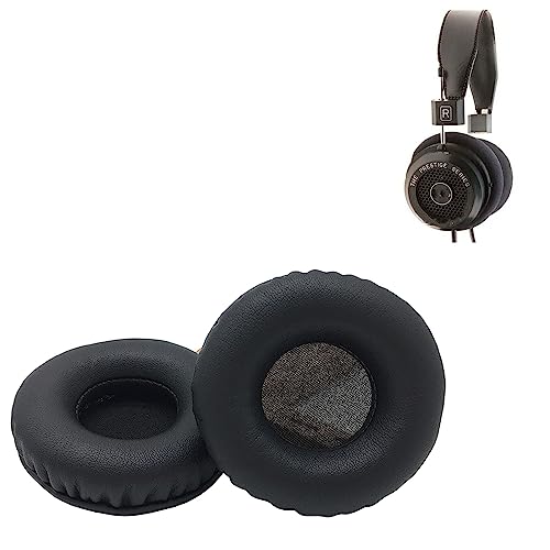 Ersatz-Ohrpolster Leder Memory Foam Ohrpolster Ohrenschützer für Grado SR-125 Kopfhörer - Schwarz von WHIYO