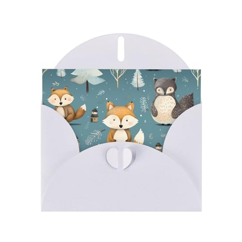 WHJYYXDE Weiße, hochwertige Perlpapier-Grußkarte, 10,2 x 15,2 cm, geeignet für Geburtstagskarten, Party-Einladungen, Cartoon-Fuchs im Winter WHJYYXDE Weiße, hochwertige Perlpapier-Grußkarte, 10,2 x 15,2 cm, geeignet für Geburtstagskarten, Party-Einladungen, Cartoon-Fuchs im Winter von WHJYYXDE