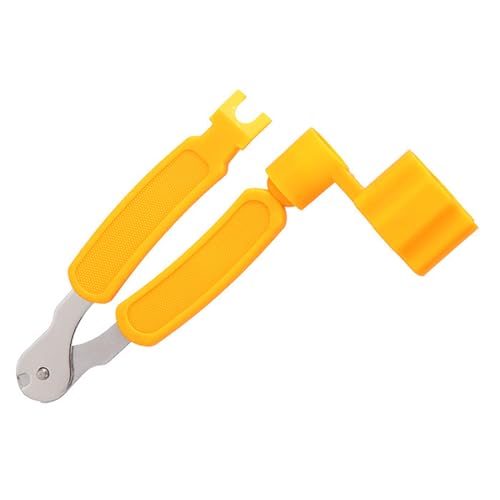 3-in-1 Gitarren-Saiten-Pegs, Stimmgerät, Saitenschneider und Stegstift-Abzieher, Gitarrenwerkzeug zum Reparieren von Zurücksetzen von WHKM