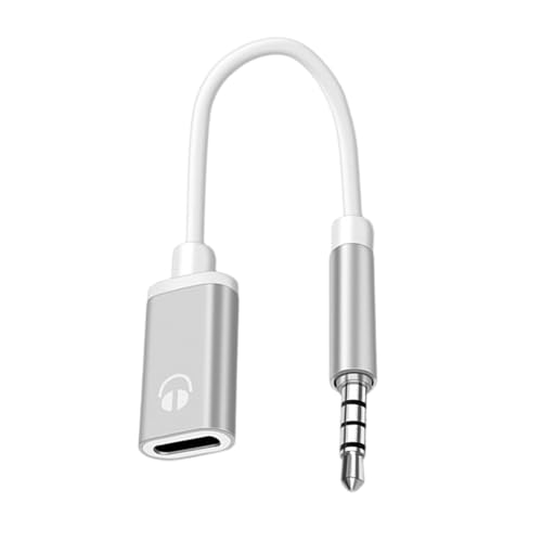 WHKM Flexibler Typ-C-auf-3,5-mm-Kopfhörer-Adapter, unterstützt Musik und Anrufe für Handys und Tablets von WHKM
