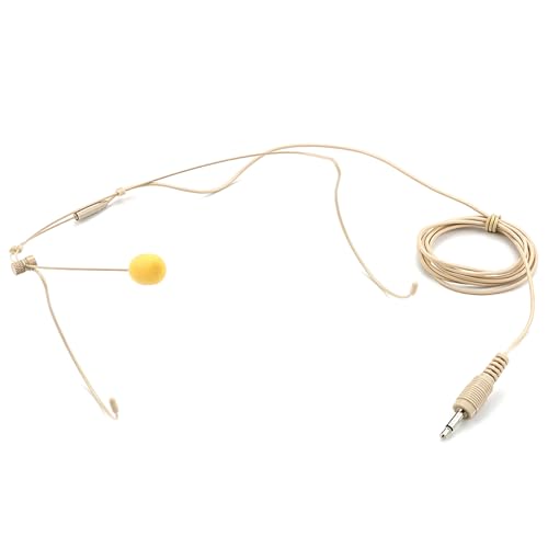 WHKM Headset-Mikrofon, Doppel-Over-Ear-Ohrhörer, Over-Ear-Kopfhörer, für Vorträge, Live-Auftritte, Theater, Podcasts von WHKM