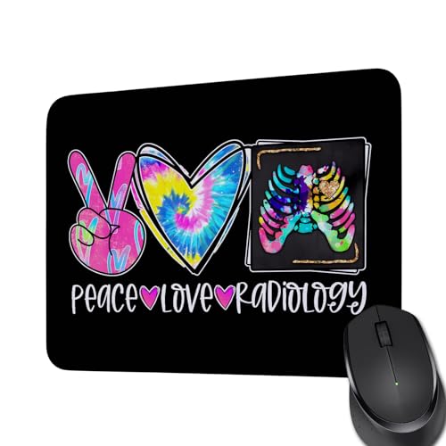 Mauspad, Motiv: Frieden, Liebe, inspiriertes Geschenk, Cartoon-Liebhaber, Geschenk, Film-Fans, Tier-Cartoon-Design, Computer, Laptop, Obst, Gaming-Mauspad, Büro (Frieden-Radiologie) von WHLBHG