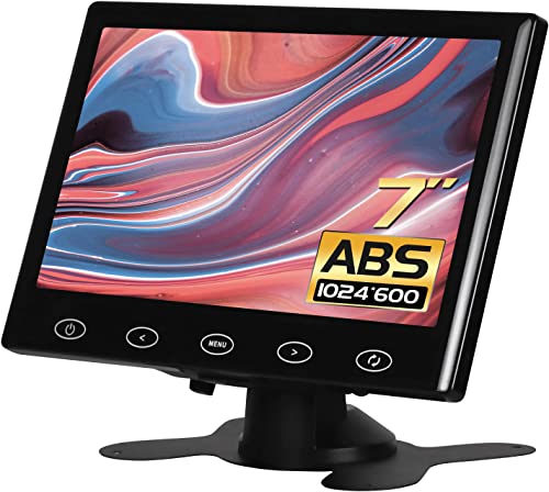 WHOLEV 7 Zoll CCTV Monitor, HDMI 16: 9 HD 1024 * 600 Eingang AV/VGA/HDMI/BNC, Mit Touch-Tasten, Eingebauter Lautsprecher, für Raspberry Pi,berwachung PC WHOLEV 7 Zoll CCTV Monitor, HDMI 16: 9 HD 1024 * 600 Eingang AV/VGA/HDMI/BNC, Mit Touch-Tasten, Eingebauter Lautsprecher, für Raspberry Pi,berwachung PC von WHOLEV