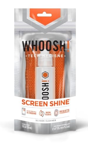 WHOOSH! Bildschirmreiniger-Set - 30ml + 1 Microfiber Cleaning Tuch - ideal für Smartphones, iPads, Brillen, E-Reader, LED, LCD und Fernseher WHOOSH! Bildschirmreiniger-Set - 30ml + 1 Microfiber Cleaning Tuch - ideal für Smartphones, iPads, Brillen, E-Reader, LED, LCD und Fernseher von WHOOSH!