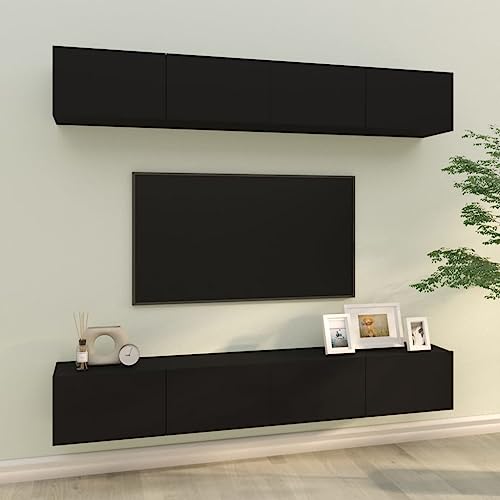 fernsehschrank,tv Bank,tv Tisch,tv tableTV-Wandschränke 4 STK. Schwarz 100x30x30 cmtv Cabinet,lowboard weiß,tv Schrank Weiss, fernsehschrank,tv Bank,tv Tisch,tv tableTV-Wandschränke 4 STK. Schwarz 100x30x30 cmtv Cabinet,lowboard weiß,tv Schrank Weiss, von WHOPBXGAD