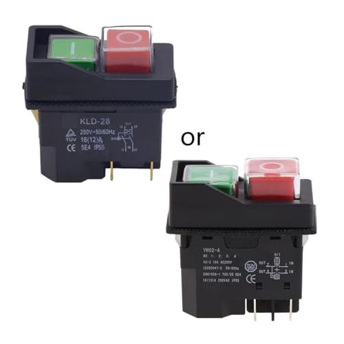 16A 4Pin Electromagnetic Pushbutton Tool Stop On/Of 16A 4Pin Electromagnetic Pushbutton Tool Stop On/Of von WHRLQXM