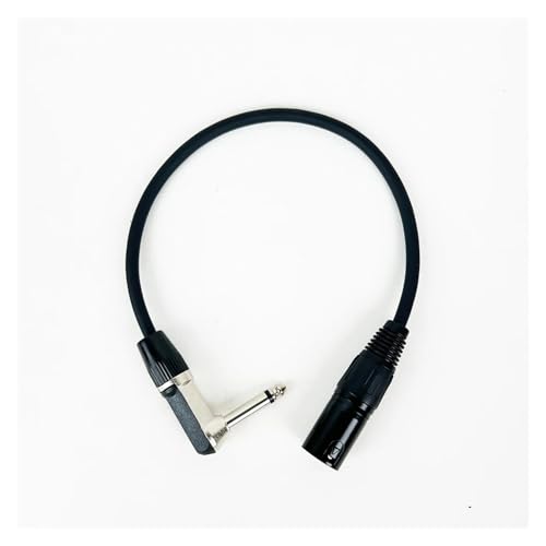 3-poliger XLR-Stecker auf 1/4 (6,35 mm) TS-Winkel-Mono-Klinkenstecker, unsymmetrisches Mikrofonkabel, Mikrofonkabel for dynamisches Mikrofon, 0,3 m–15 m(Svart,2m) von WHSDCZ