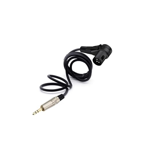 WHSDCZ 3,5-mm-Stereo-Klinkenstecker mit Goldplatte auf 3-poligen XLR-Stecker, 90-Grad-rechtwinkliger Mikrofon-Audiokabel-Stecker, gebogen, multidirektional(Silver Black,2m) von WHSDCZ