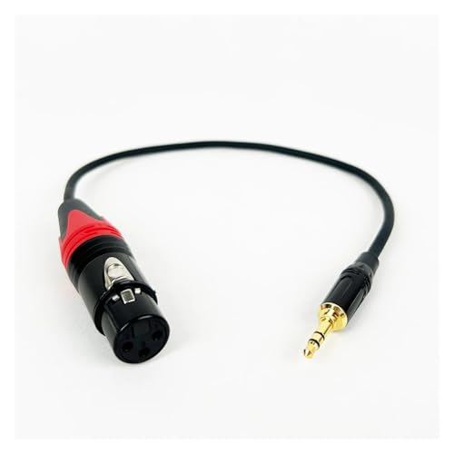 WHSDCZ 3,5 mm auf 3-Pin-XLR-Buchse, unsymmetrisches 1/8-Zoll-Klinken-TRS-Stereo-Stecker auf XLR-Buchse, Mikrofon-Audiokabel(Black Red,15M) von WHSDCZ