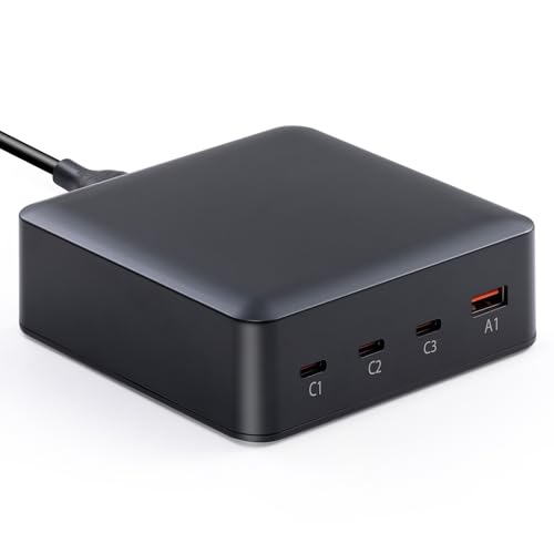 USB C Netzteil Ladegerät 203W/200W(100W+65W+20W+18W) 4-Port Ladestation, Kompatibel mit MacBook Pro/Air, Lenovo, Dell, Hp Laptop, Smartphones und mehr von WHSTELENI