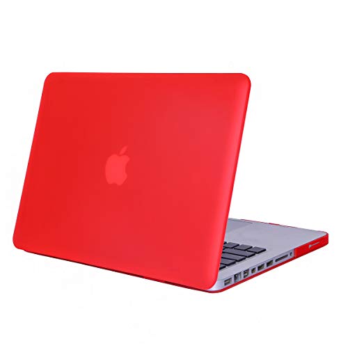 WHWOLF Nur geeignet für MacBook Pro 15 Zoll Hülle Modell A1286 (mit CD ROM) 2008–2012 Release, einfache, matte rutschfeste Laptop-Abdeckung, stoßfeste Schutzhülle – Rot von WHWOLF
