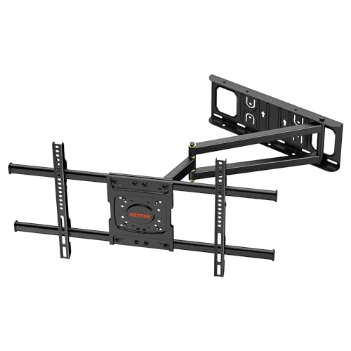 Eck-TV-Wandhalterung, Langer Arm, TV-Halter mit 65 cm Verlängerung, voll bewegliche TV-Halterung, schwenkbar und neigbar, robust, belastbar 35 kg, max. VESA 600x40 cm 0 mm von WHY Fone von WHYFONE