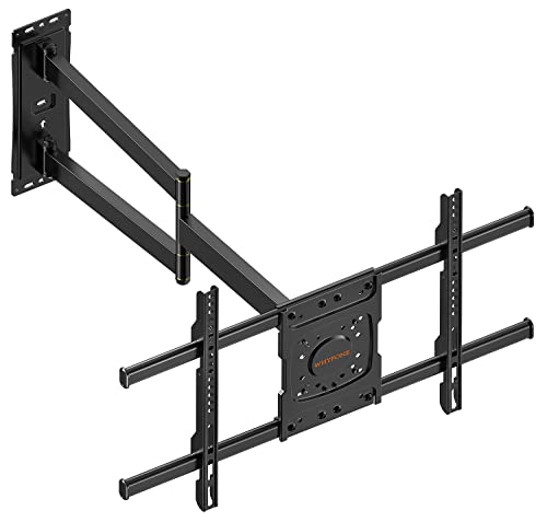 TV-Halterung, TV-Wandhalterung, strapazierfähig, Gelenkverlängerung, schwenkbar, neigbar, passend für Einzelbolzen, 71.1 cm Verlängerung, max. Traglast: 40.9 kg, VESA 600x400–100x100 mm WHYFONE von WHYFONE