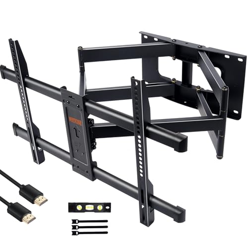 WHYFONE TV Wandhalterung Schwenkbar für 50-90 Zoll Fernseher, 765mm Langem Arm Fernsehhalterung Wand für Flach & Curved Fernseher, Vollbewegung TV Halterung bis zu 75kg, VESA 200x100mm zu 600x400mm WHYFONE TV Wandhalterung Schwenkbar für 50-90 Zoll Fernseher, 765mm Langem Arm Fernsehhalterung Wand für Flach & Curved Fernseher, Vollbewegung TV Halterung bis zu 75kg, VESA 200x100mm zu 600x400mm von WHYFONE