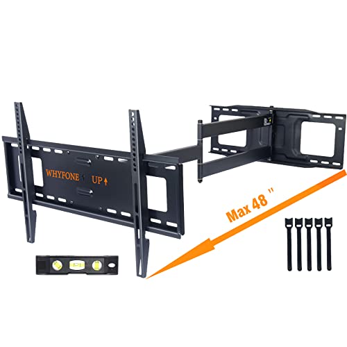 WHYFONE TV Wandhalterung mit 1219mm Extra Langem Gelenkarm, 180° Drehbar Schwenkbar TV Halterung Neigbar Fernseher Wandhalterung für 37-80 Zoll Flach & Curved Fernseher bis zu 50kg max. VESA 600x400mm WHYFONE TV Wandhalterung mit 1219mm Extra Langem Gelenkarm, 180° Drehbar Schwenkbar TV Halterung Neigbar Fernseher Wandhalterung für 37-80 Zoll Flach & Curved Fernseher bis zu 50kg max. VESA 600x400mm von WHYFONE