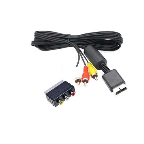 WICAREYO 1.8M/6ft AV Kabel TV RCA Composite Kabel mit 3RCA zu Scart Adapter Konverter für PS2 PS3 von WICAREYO