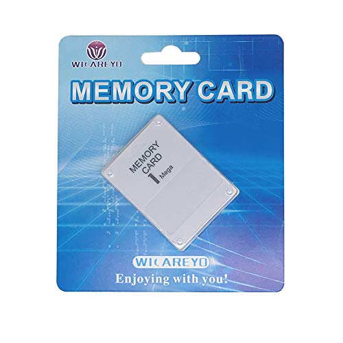WICAREYO 1MB Speicherkarte für Playstation One PS1 Konsole 1 Mega Speicherkarte Weiß von WICAREYO