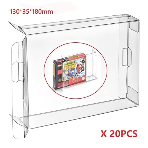 WICAREYO 20PCS Clear Box Hülse für SNES N64 Spiele Cartridge Box von WICAREYO