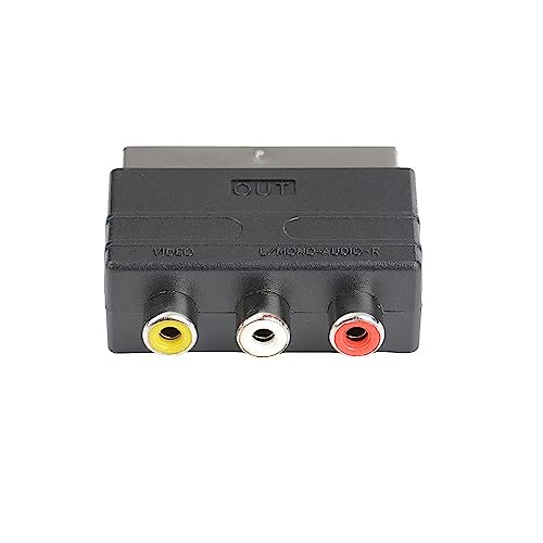 WICAREYO RGB SCART Plug Männlich zu 3 RCA Weibliche AV Adapter Konverter für PS4 TV DVD VCR von WICAREYO