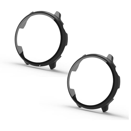 WIIKAI 2 Pack Hülle mit Glas Displayschutz Kompatibel mit Mibro Lite 2 Rundum Schutzhülle Schutz Case.(schwarz+schwarz) von WIIKAI