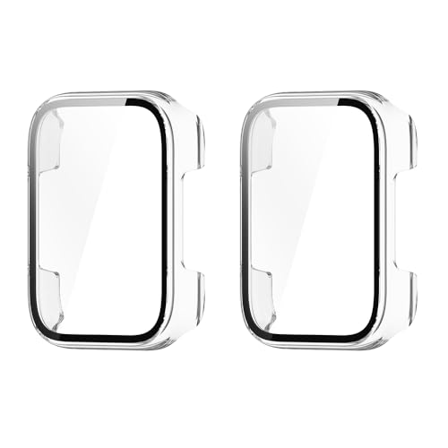 WIIKAI 2 Pack Hülle mit Glas Displayschutz Kompatibel mit SKG Smartwatch V9 Pro mit SKG Smartwatch V9 Rundum Schutzhülle Schutz Case.(transparent) von WIIKAI