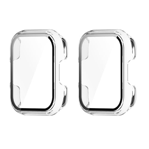 WIIKAI 2 Pack Hülle mit Glas Displayschutz Kompatibel mit for SKG Smartwatch V7，mit SKG Smartwatch V7 Pro Rundum Schutzhülle Schutz Case.(transparent) von WIIKAI