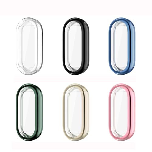 WIIKAI 6 Stück Uhrengehäuse in 6 Farben, kompatibel mit XiaoMi Mi Band 8, TPU-Displayschutzfolie, Schutzhülle, Stoßfänger. von WIIKAI